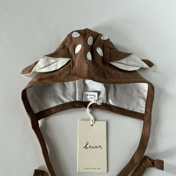 NEW Briar Baby Fawn Cotton Lined Bonnet - Picture 8 of 10